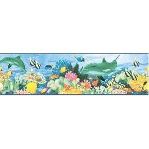  Decorate By Color Blue Ocean Life Border BC1580460
