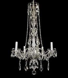 Antique Crystal Chandelier Glass Vintage Entry Dining French Waterford 