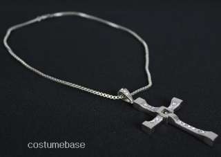   and The FURIOUS DOMINICS Silver CROSS PENDANT Necklace Vin Diesel NEW