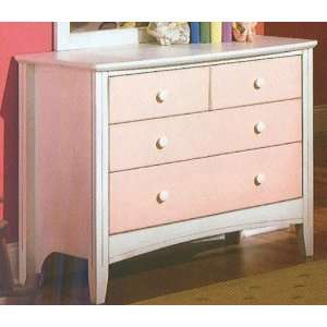  Kids Antique White & Pink Storage Dresser: Home & Kitchen