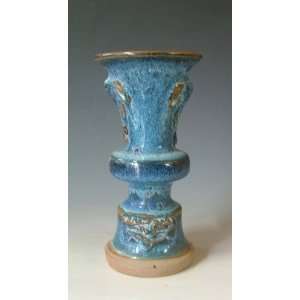 ) Kiln Porcelain Gu Shaped Vase, Chinese Antique Porcelain, Pottery 