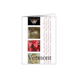  Vermont State specific card red, black & white Winter 
