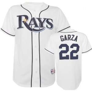  Matt Garza White Majestic MLB Home Replica Tampa Bay Rays 