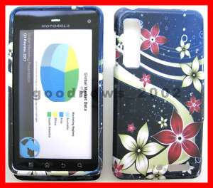 for Verizon Motorola Droid 3   Multi Flower Hard Case Phone Cover 