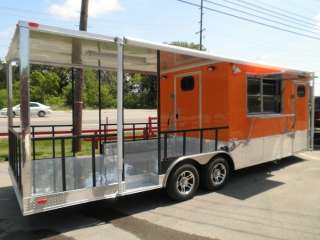   24 CONCESSION FOOD BBQ CATERING EVENT TRAILER WITH SMOKER DECK  