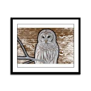  Framed Panel Print Snow Owl 