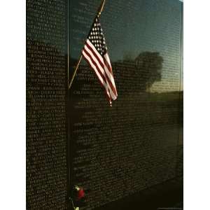  American Flag Left at the Vietnam Veterans Memorial 