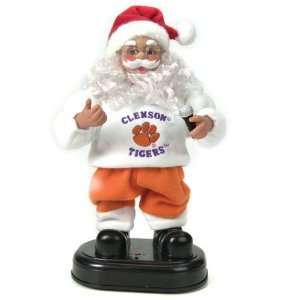   Clemson Tigers Animated Rock & Roll Santa Claus Figure: Home & Kitchen