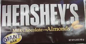 HERSHEYS MILK CHOCOLATE WITH ALMONDS GIANT BAR 6.8 OZ  