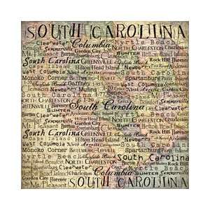   United States Collection   South Carolina   12 x 12 Paper   Map Arts