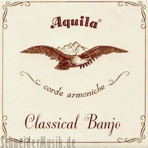  AQUILA Classic Banjo String Set, 5B, Medium Tension, All 