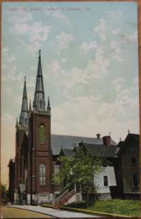 1910 Postcard St. Johns Cathedral   Altoona, PA, Penn  