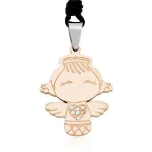  Ziovani 2 Tone Angel Wings Female Gender Symbol Love w/ CZ 