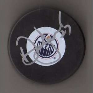   Semenko Signed Edmonton Oilers Puck Gretzky Era