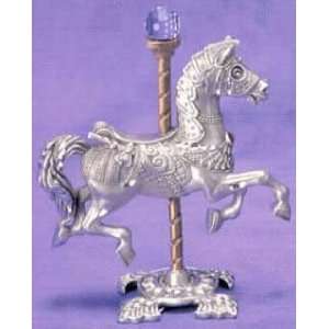  Diamond Cut Carousel Horse Figurine: Kitchen & Dining