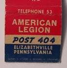 1940s? American Legion Post 404 Elizabethville PA MB