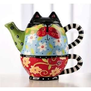  Joyce Shelton Cat Meow Tea for One 