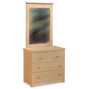 Atlantic Furniture   Windsor 3 drawer Dresser with Portrait Mirror in 