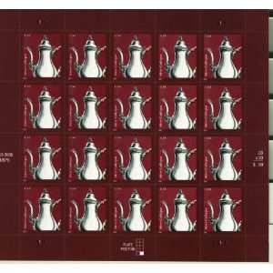  Silver Coffeepot Pane 20 x 3 cent US U.S. Postage Stamps 