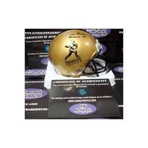   Davis autographed Football Mini Helmet (Heisman)