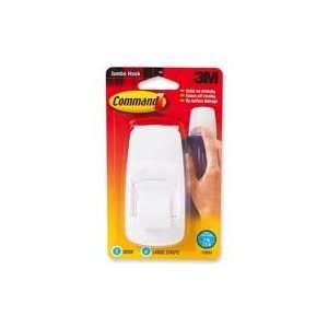  3M Jumbo Hook with Command Adhesive   White   MMM17004 