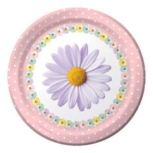    Spring Daisies Paper Dessert Plates: Health & Personal Care
