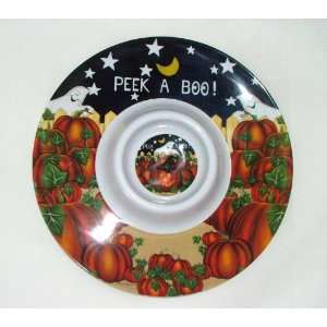   Ghost Pumpkin Patch Halloween Party Chip N Dip Tray