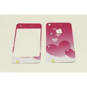  iPhone 3G/3GS Skin Decal Sticker   Pink Hearts Everything 