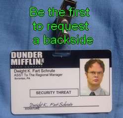 The Office ID Card TV Dunder Mifflin Andy Bernard Props  