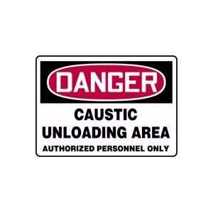 DANGER CAUSTIC UNLOADING AREA AUTHORIZED PERSONNEL ONLY 10 