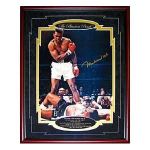 Muhammad Ali Autographed / Signed Framed The Phantom Punch Standing 