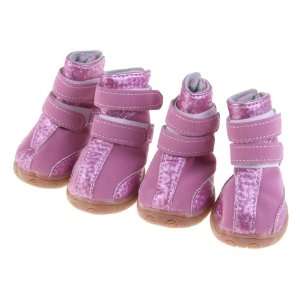  Pink Cozy Dog Boots Clothes Apparel 5#: Pet Supplies