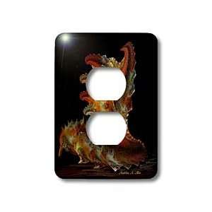 SmudgeArt Fractal Art Designs   Dragon Tales   Light Switch Covers   2 