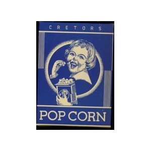    Vintage Cretors Stone Litho Popcorn Box 1930 