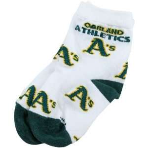  Oakland Athletics White Infant All Over Team Logo Bootie 