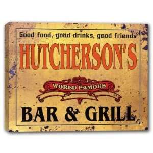  HUTCHERSONS Family Name World Famous Bar & Grill 