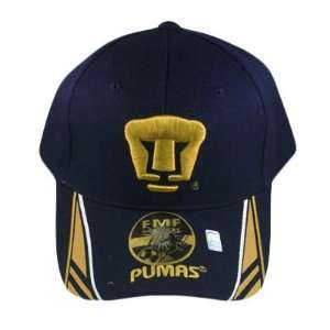   MEXICO FMF OFFICIAL PUMAS UNAM GOLD HAT CAP NEW: Sports & Outdoors