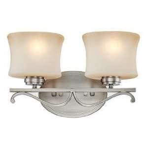  Aube Collection Pewter 14 1/2 Wide Bathroom Light Fixture 