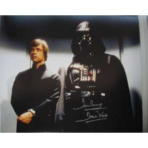 David Prowse Signed Darth Vader w/Luke 16x20