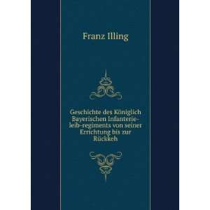   von seiner Errichtung bis zur RÃ¼ckkeh Franz Illing Books