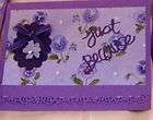 Handmade Greeting Card   All Occassion   Purple Pansy Note Card Set 