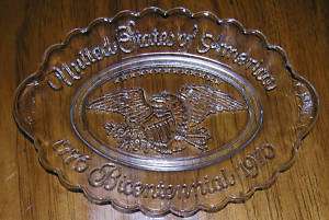 United States of America Bicentennial oval glass dish  
