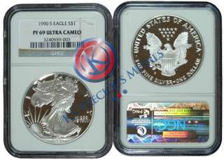 1990 S Proof $1 American Silver Eagle NGC PF69 PF 69 UC  