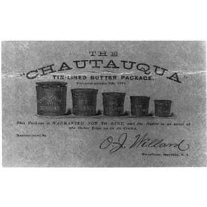   c1877 Chautauqua Butter,O.J. Willard, Mayville, N.Y.