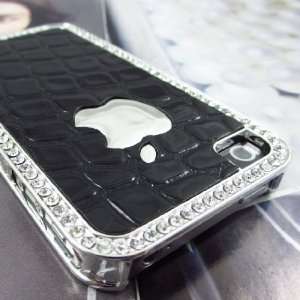   Croc Embossed Faux Leather Back Hard Case Cover for Apple iPhone 4 4S