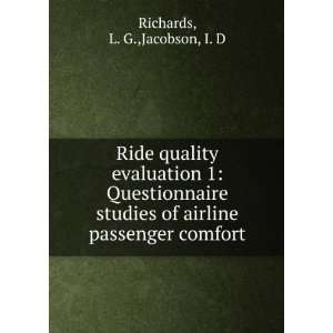   of airline passenger comfort L. G.,Jacobson, I. D Richards Books
