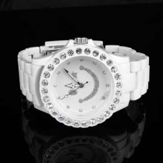 New Diamante Plastic Belt Cool Fashion Wrist Watch Gift  