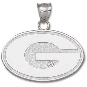  Georgia Bulldogs 1 1/4in Sterling Silver Pendant Jewelry