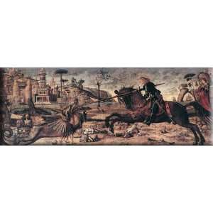  St. George and the Dragon 30x11 Streched Canvas Art by 