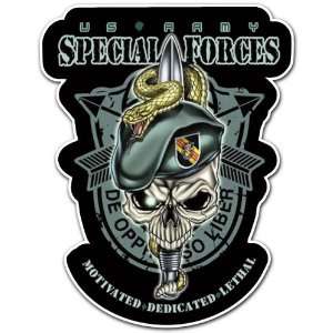  US Army Special Forces Soldier Skull Car Bumper Sticker 